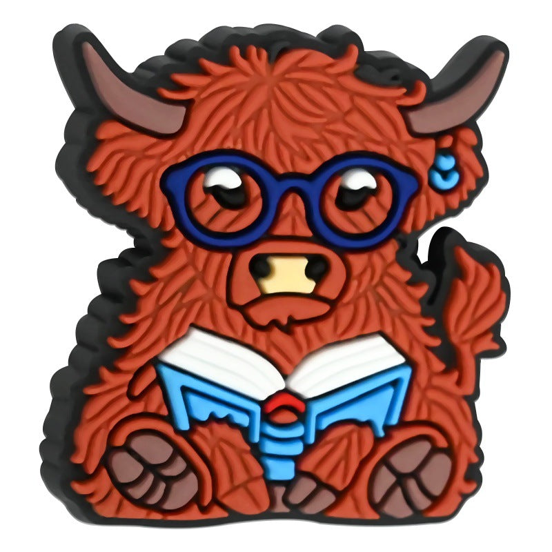 Wholesale  Random 100pcs Cartoon Highland Cattle Series Beads